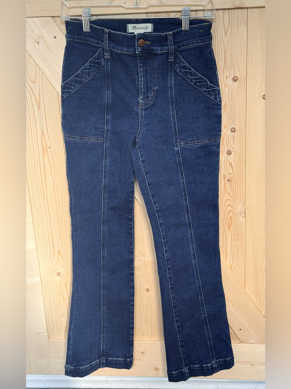 Madewelll mid rise kick out jeans - dark rinse